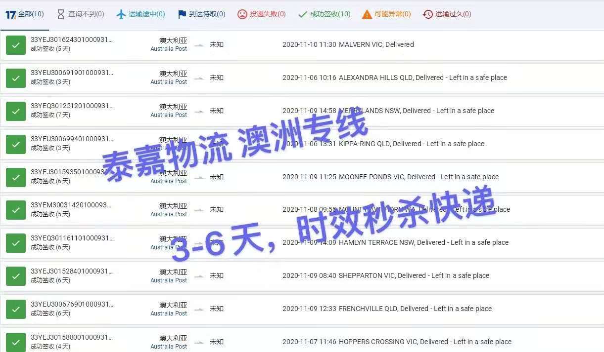 澳洲專(zhuān)線時(shí)效